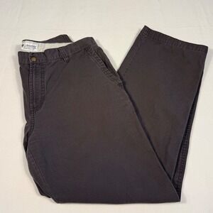 Columbia Womens 14 Canvas Utility Pants Gray Straight Leg Hiking